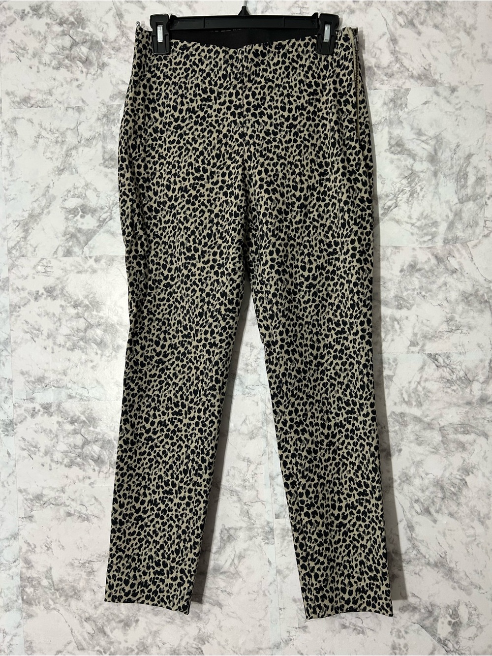 a new day Beige and Black Leopard Print Ankle Pants